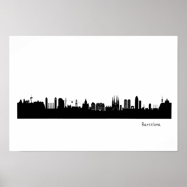 Skyline Barcelona Poster (Vorne)