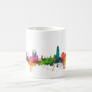 Skyline Barcelonas Spanien Kaffeetasse