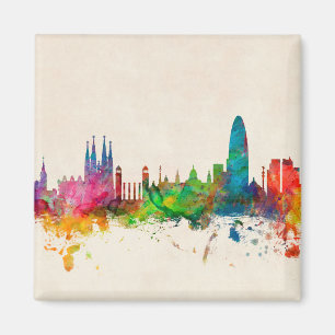 Skyline Barcelonas Spanien Magnet