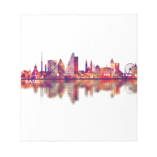 Skyline Basel Schweiz Notizblock