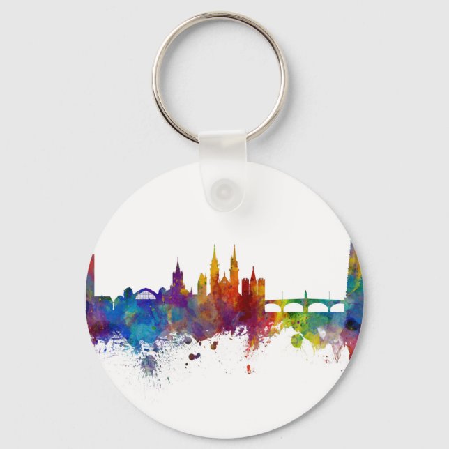 Skyline Basel Schweiz Schlüsselanhänger (Vorderseite)