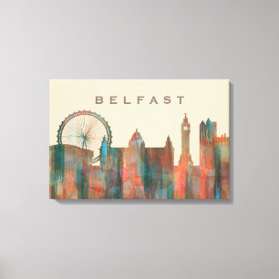 SKYLINE BELFASTS, NORDIRLAND LEINWANDDRUCK