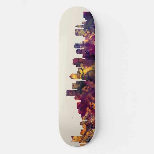 Skyline Bostons Massachusetts Skateboard (Vorderseite)