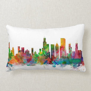 Skyline Chicagos Illinois Lendenkissen