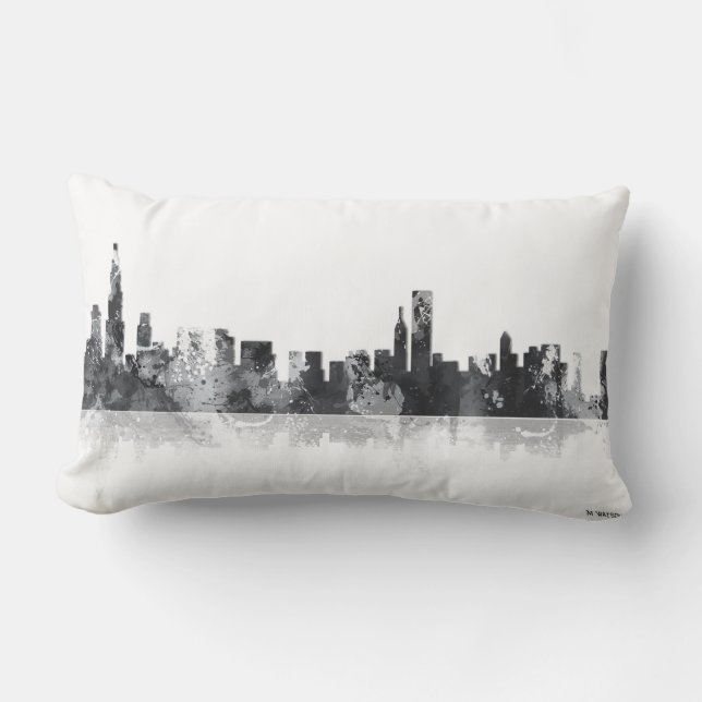 SKYLINE CHICAGOS ILLINOIS - Wurfskissen Lendenkissen (Vorderseite)