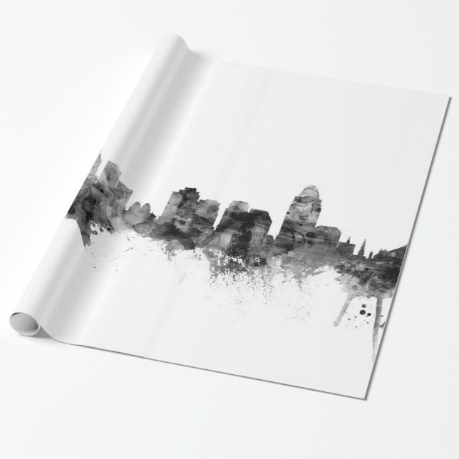 Skyline Cincinnatis Ohio Geschenkpapier (Ungerollt)