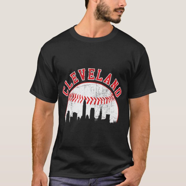 Skyline Cleveland Baseball T-Shirt (Vorderseite)