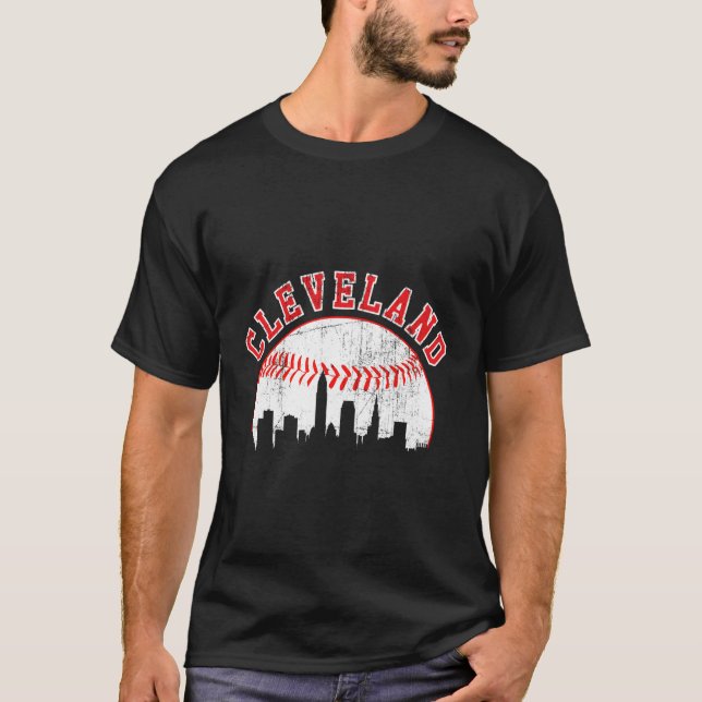 Skyline Cleveland Baseball T-Shirt (Vorderseite)