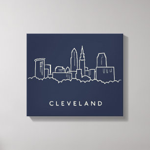 Skyline Clevelands Ohio Leinwanddruck
