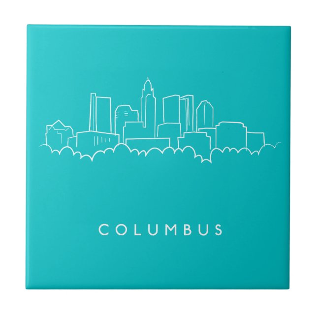 Skyline Columbus, Ohio Fliese (Vorderseite)