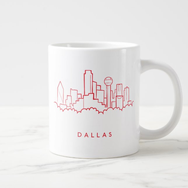 Skyline Dallas Texas Jumbo-Tasse (Rechts)