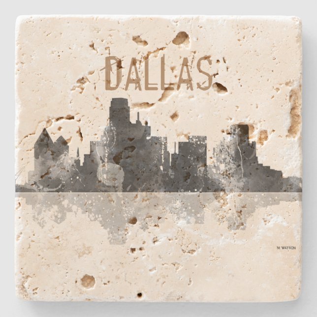 SKYLINE DALLAS, TEXAS STEINUNTERSETZER (Vorderseite)