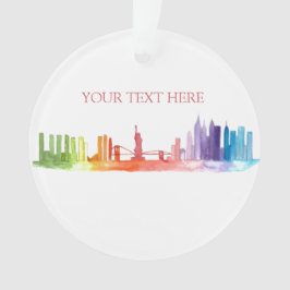 Skyline de la ville de NEW YORK Illustration color