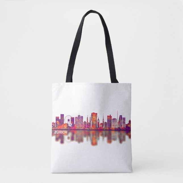 Skyline der Schweiz Zürich Tasche (Vorderseite)