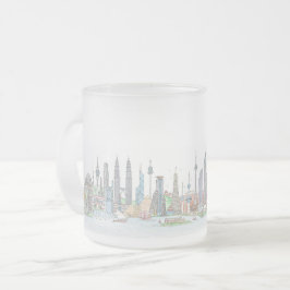 Skyline der Welt Mattglastasse