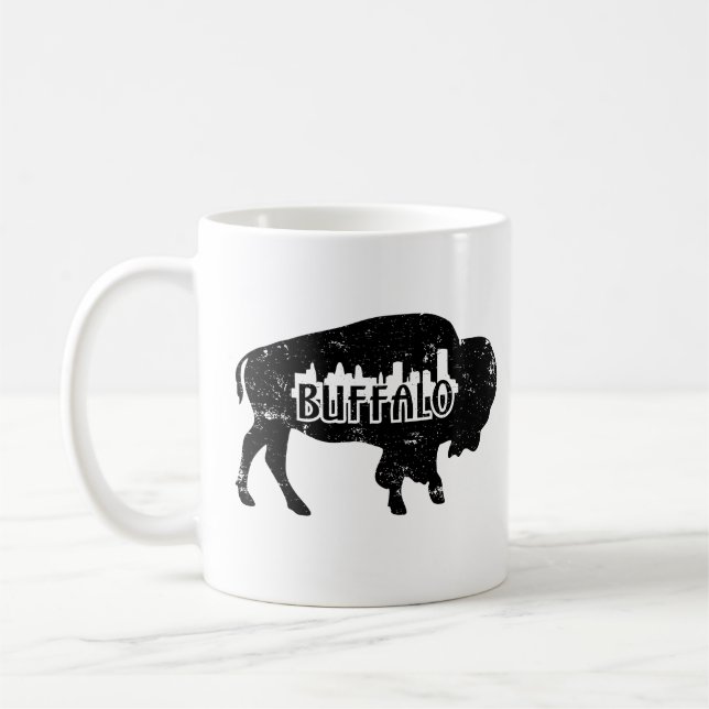 Skyline des Büffel-NY beunruhigt Kaffeetasse (Links)