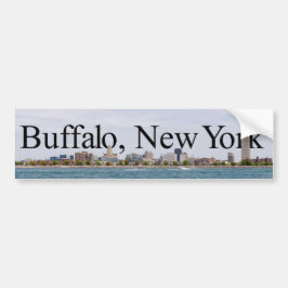Skyline des Büffel-NY mit Büffel im Autoaufkleber