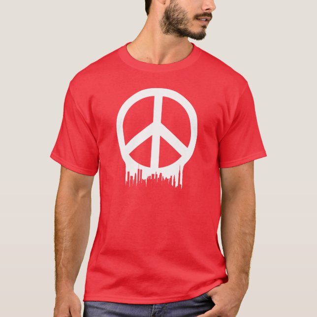 Skyline des FriedensNYC T-Shirt (Vorderseite)