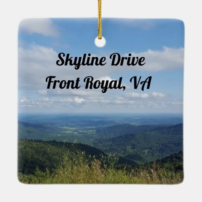 Skyline Drive Front Royal, Virginia Fotografie Keramikornament (Rückseite)