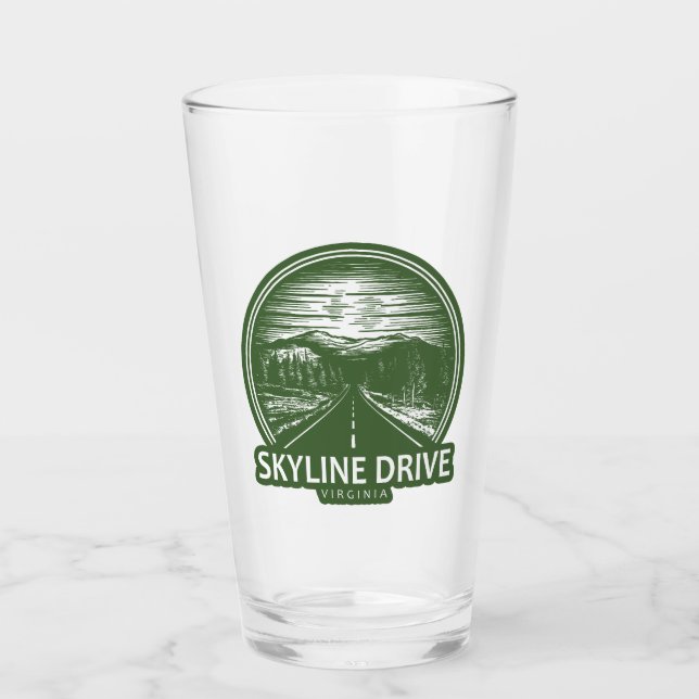 Skyline Drive Virginia Forest Glas (Vorderseite)