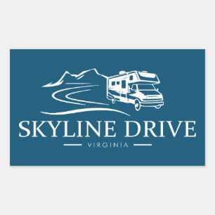 Skyline Drive Virginia Freizeitfahrzeug Rechteckiger Aufkleber