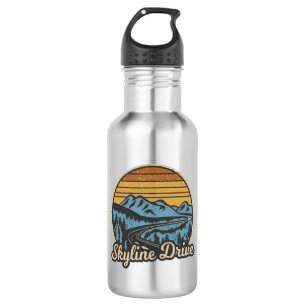 Skyline Drive Virginia Retro Edelstahlflasche