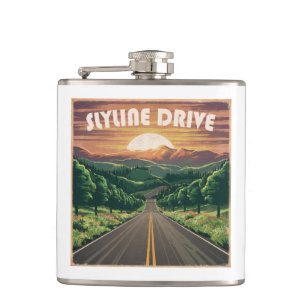 Skyline Drive Virginia Sunset Flachmann