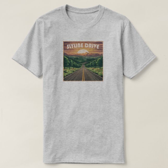 Skyline Drive Virginia Sunset T-Shirt (Design vorne)