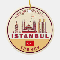 Skyline-Emblem in Istanbul, Türkei