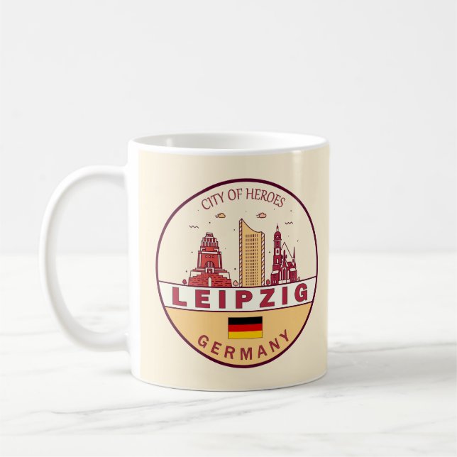 Skyline-Emblem in Leipzig Kaffeetasse (Links)