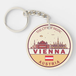 Skyline-Emblem in Wien Schlüsselanhänger