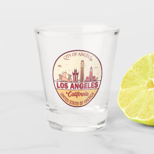 Skyline Emblem von Los Angeles California Schnapsglas