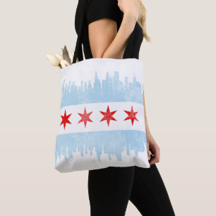 Skyline-Flagge von Chicago Tasche