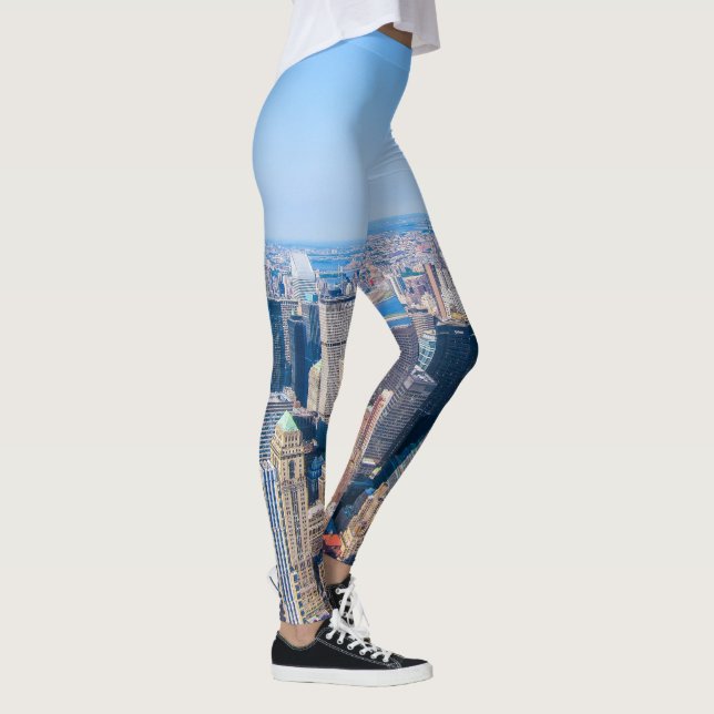 Skyline-Foto-Gebäude von New York City Leggings (Rechts)