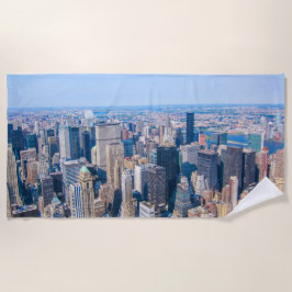 Skyline-Foto-Gebäude von New York City Strandtuch
