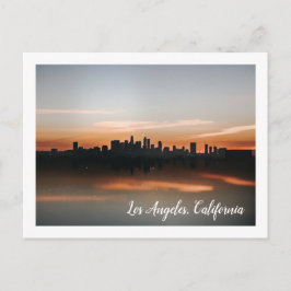Skyline Fotografie von Los Angeles bei Sunset Postkarte