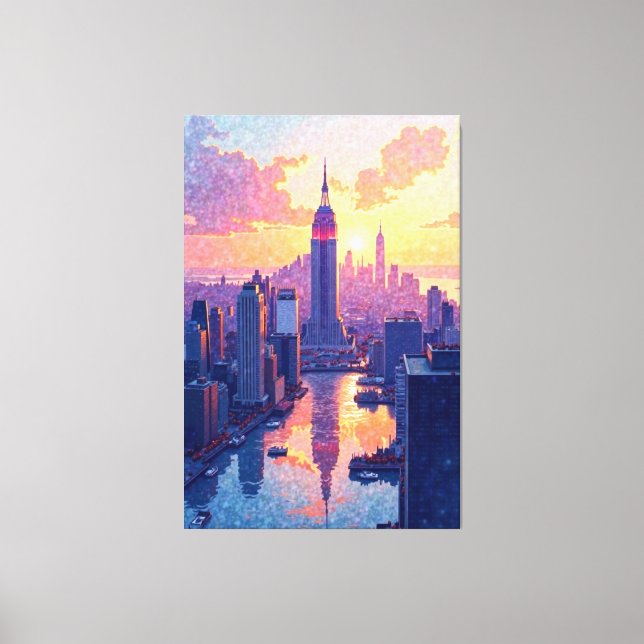 Skyline Glow Leinwanddruck (Vorderseite)