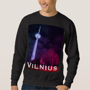 Skyline Glow: Vilnius, Litauen Fernsehturm Sweatshirt
