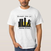 Skyline-Grafik von Colombo Sri Lanka in Sinhala