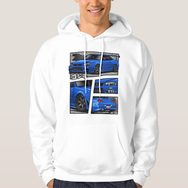 Skyline Gtr R34 Manga Lovers T-ShirtGTR R-34 Manga Hoodie (Vorderseite)