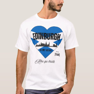 Skyline-Herz von Edinburgh Scotland - Seit [Jahr] T-Shirt