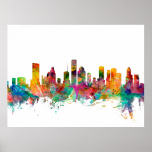 Skyline Houstons Texas Poster