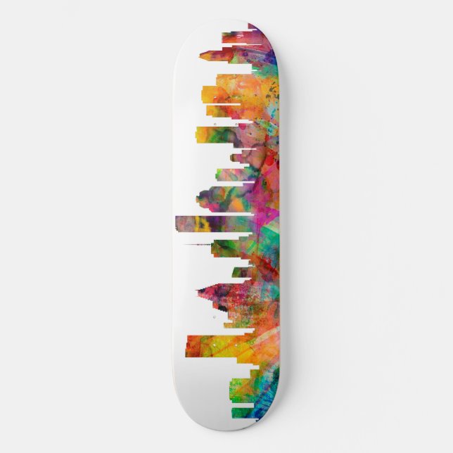 Skyline Houstons Texas Skateboard (Vorderseite)