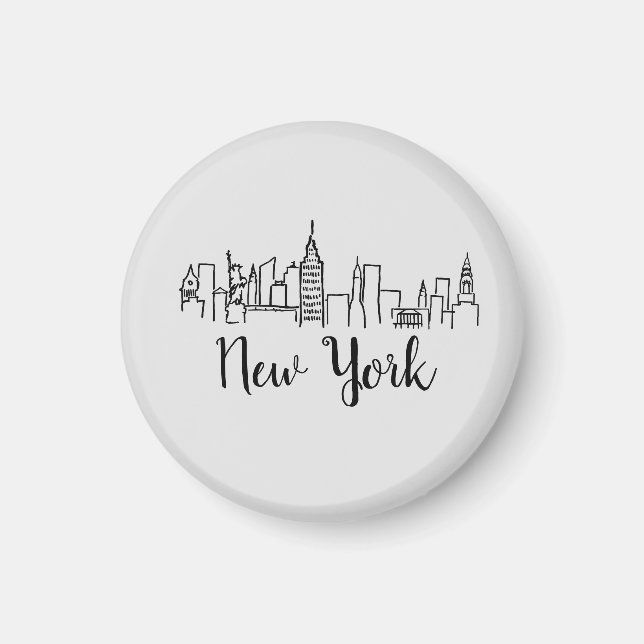 Skyline-Illustration-Pillow in New York Magnet (Vorne)