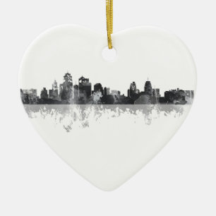 SKYLINE KANSAS CITY, MISSOURI KERAMIK ORNAMENT