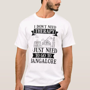 Skyline Karte Bangalore India City Travel 20 T-Shirt