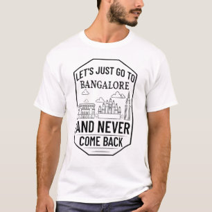 Skyline Karte Bangalore India City Travel 9 T-Shirt