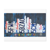Skyline-Kfz-Kennzeichen-Kunst Los Angeless