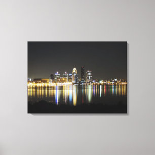 Skyline-Leinwand Louisville Leinwanddruck