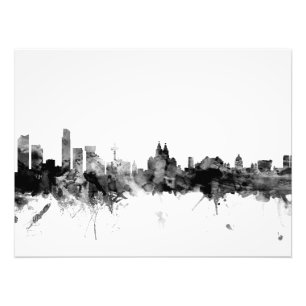 Skyline Liverpools England Fotodruck
